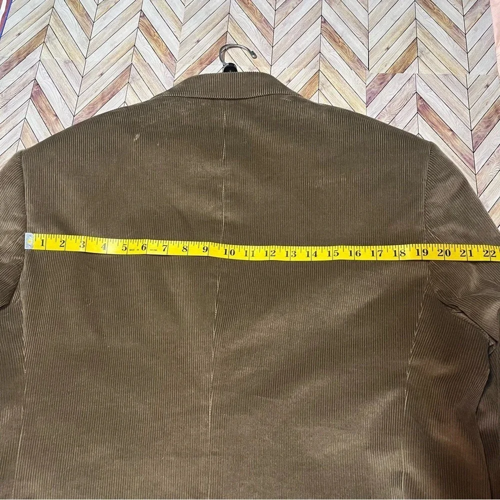 Alan Flusser Blazer 44R Tan Brown Corduroy Two Button‎ Sport Coat Jacket Retro